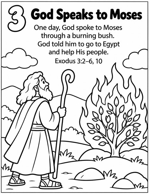 Bible Children's Coloring & Activity Book Moses and the Red Sea