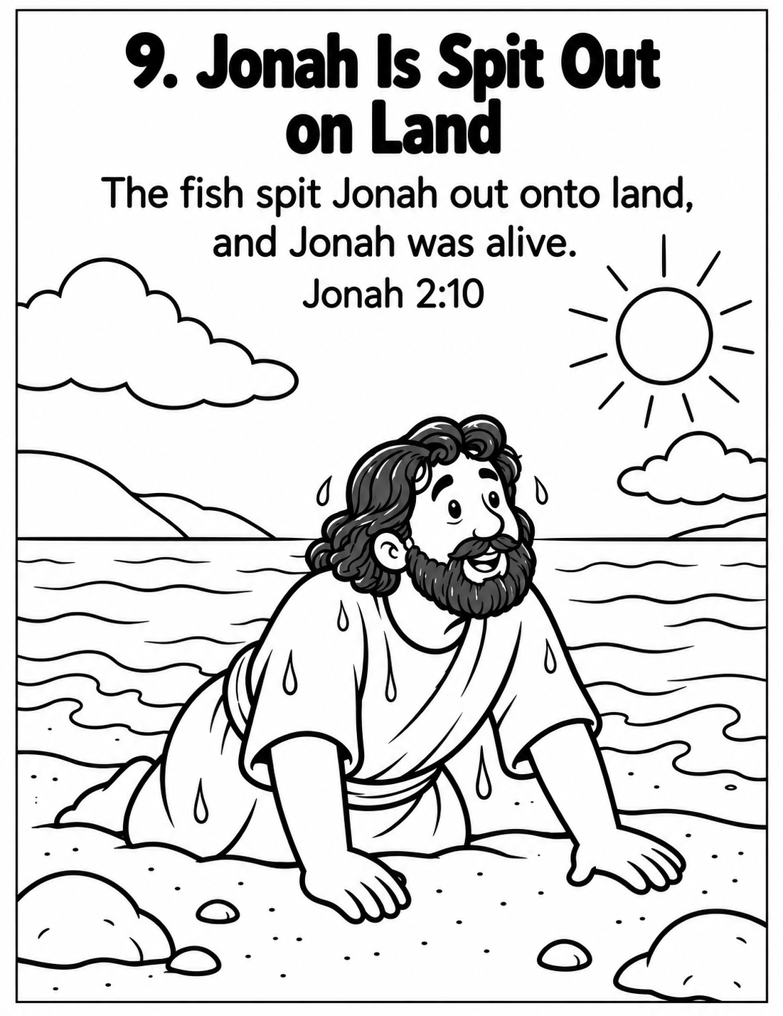 Jonah and the Great Fish Bible Story Coloring and Activity Book.
