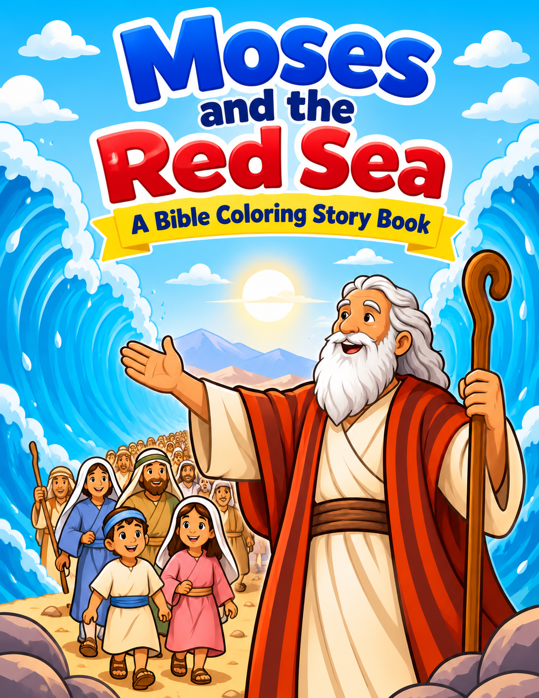 Download & Print - Bible Children's Coloring & Activity Book Moses and the Red Sea