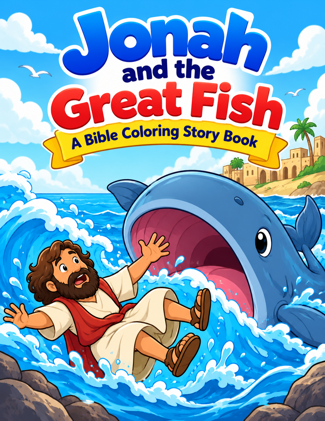PaperCopy - Jonah and the Great Fish| Bible Children’s Coloring & Activity Book