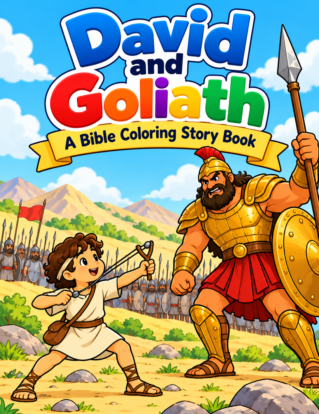 PaperCopy - David and Goliath - Bible Children's Coloring & Activity Book
