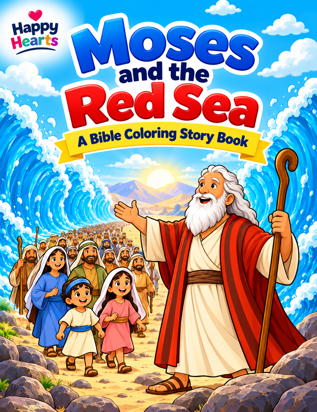 Download & Print -  Moses and the Red Sea Bible Children's Coloring & Activity Book