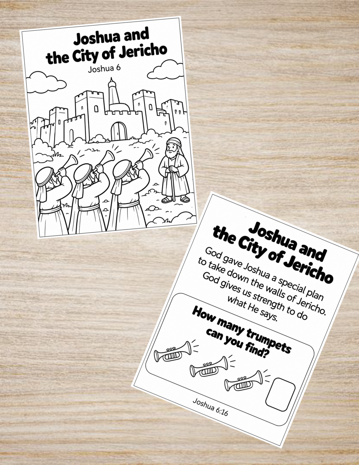 Joshua and the City Of Jericho - Bible Coloring Page